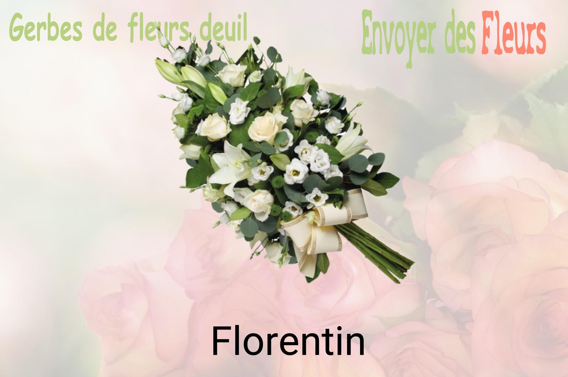 Gerbe de fleurs de deuil livrée à Florentin